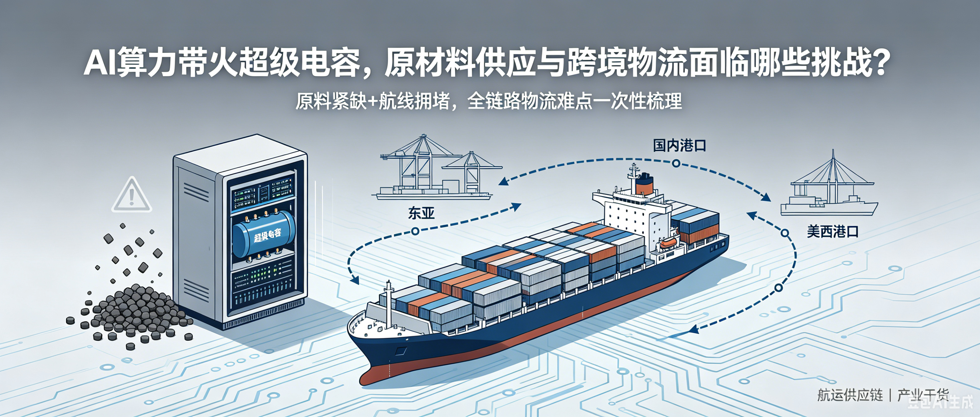 AI Compute Surge Drives Supercapacitor Demand: Why Ports & Shipping Lanes Are Facing Rising Workloads? - An Emerging Global Logistics Chain Backed by AI Servers AI算力爆发，为什么先忙起来的是港口和航线？ ——AI服务器背后，一条新的全球物流链正在形成